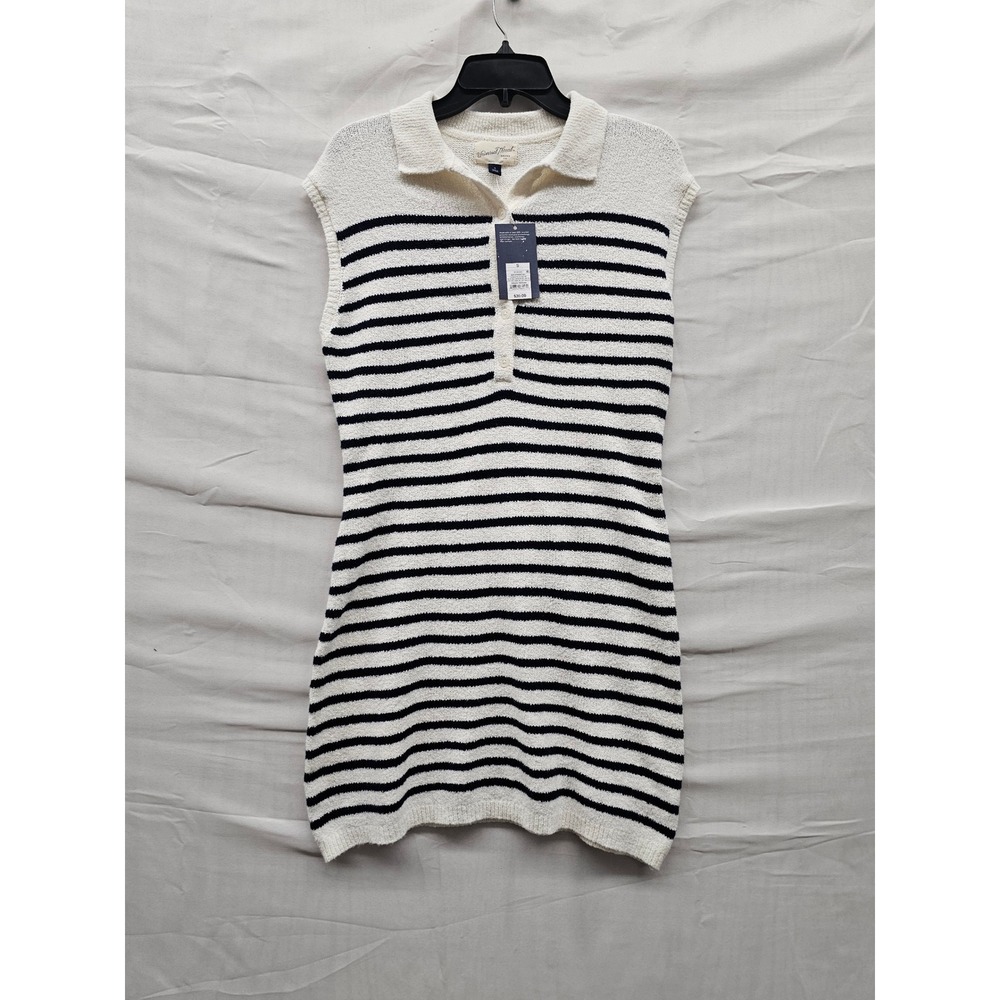 Universal Thread Womens Striped Pullover Dress Navy Cotton Blend Casual Size S